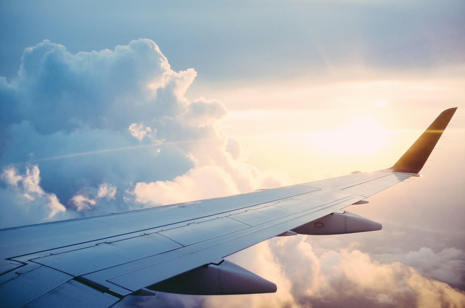 Commercial aircraft on an airport runway